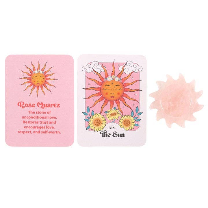 Carved Rose Quartz Sun Keepsake