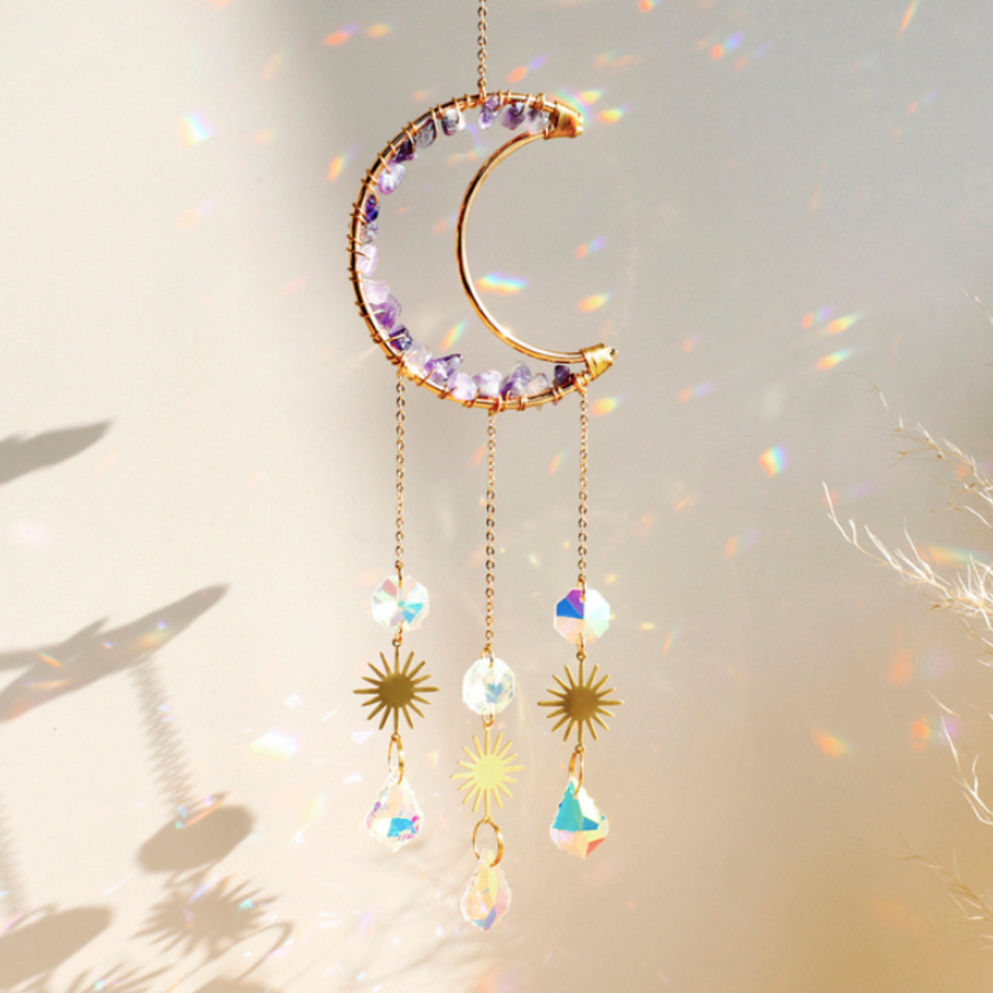 Amethyst Moon Suncatcher