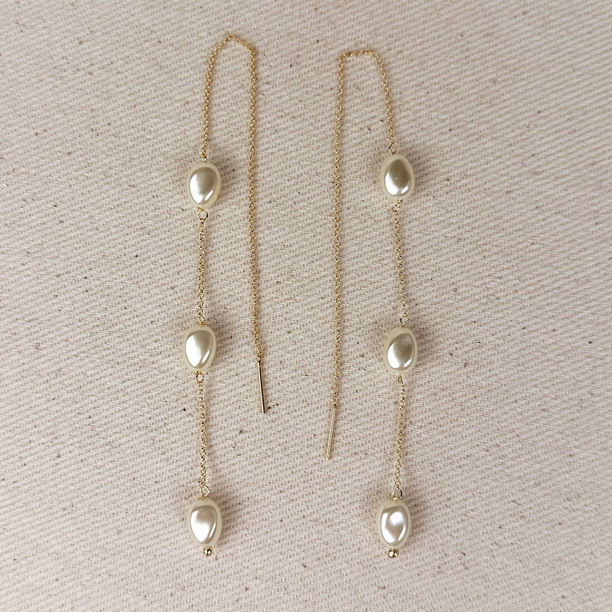Pearls Threader Earrings
