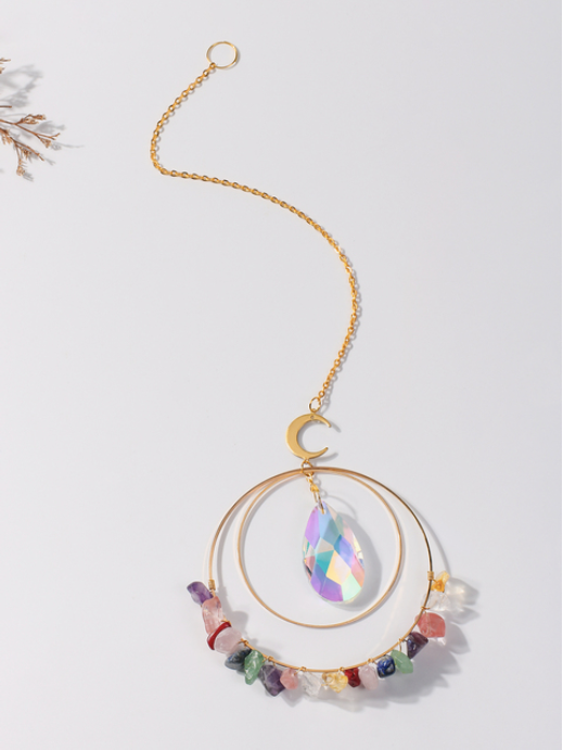 Rose Quartz Prism Suncatcher