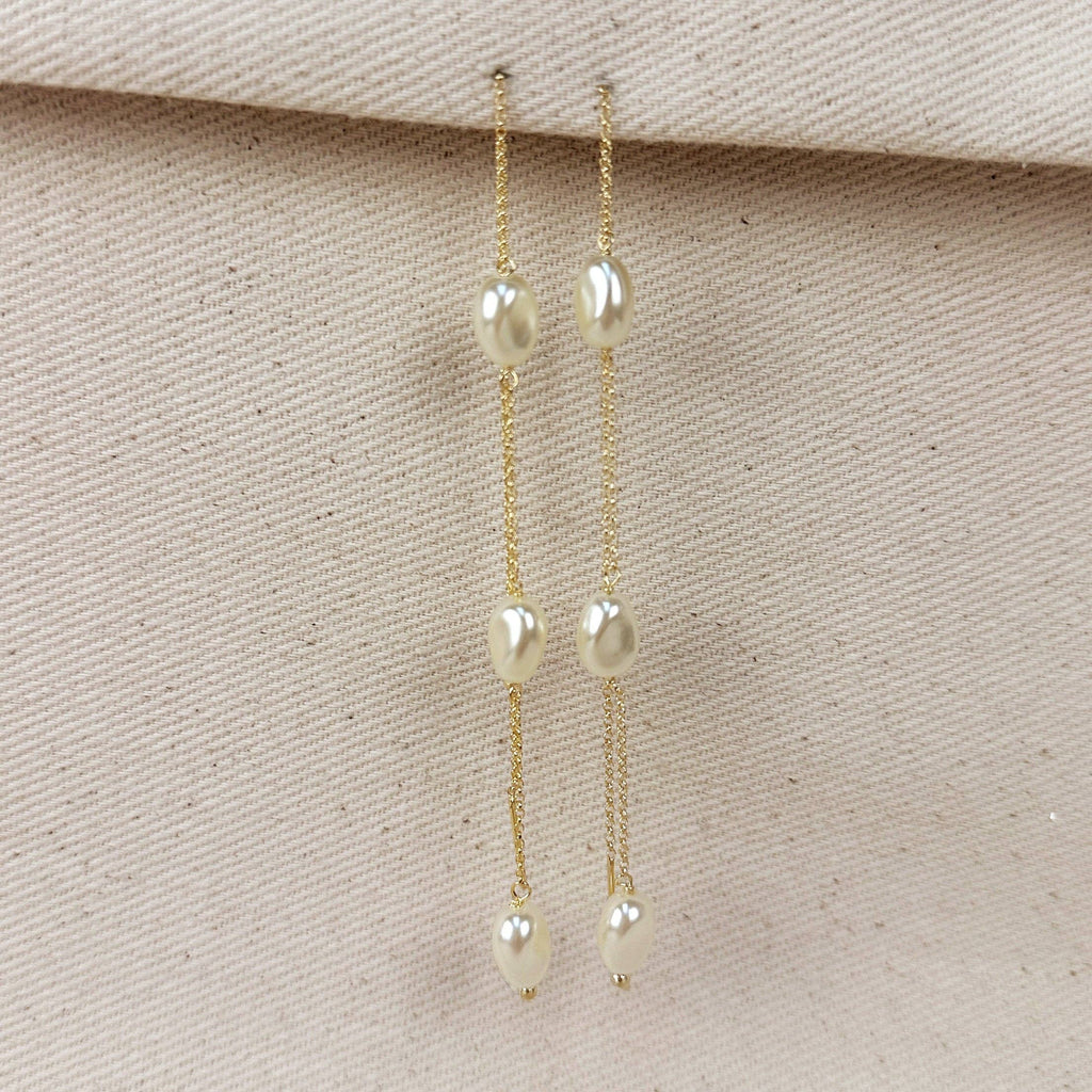 Pearls Threader Earrings