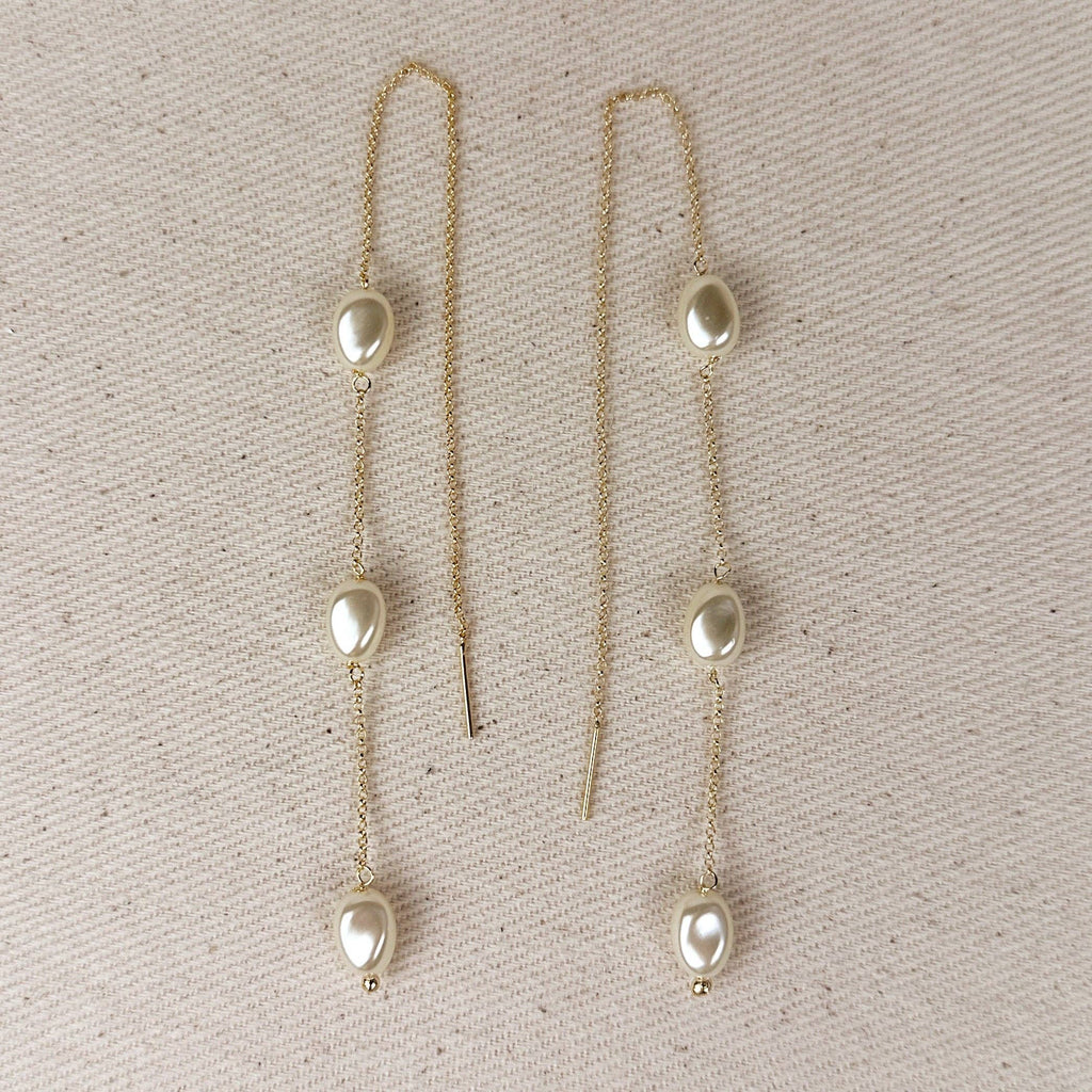 Pearls Threader Earrings