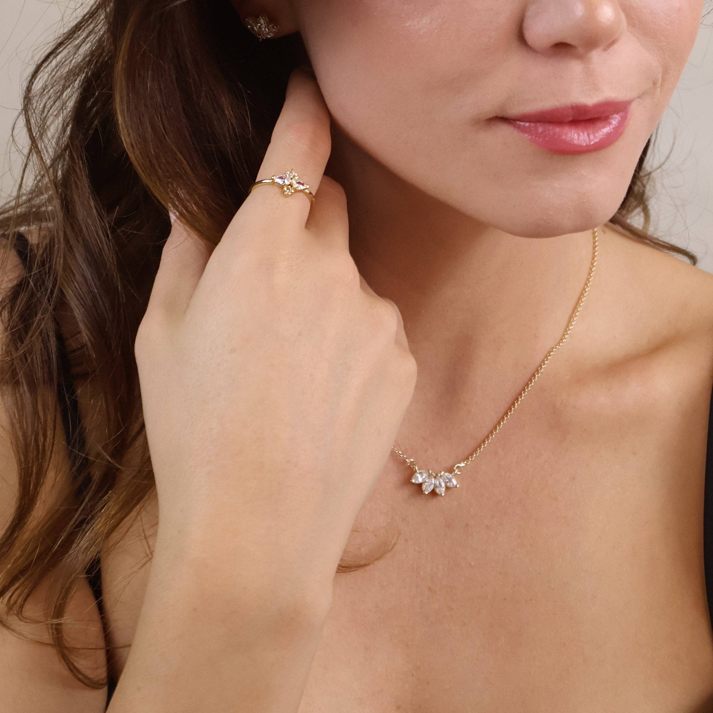 Emerald Vintage Flower Ring