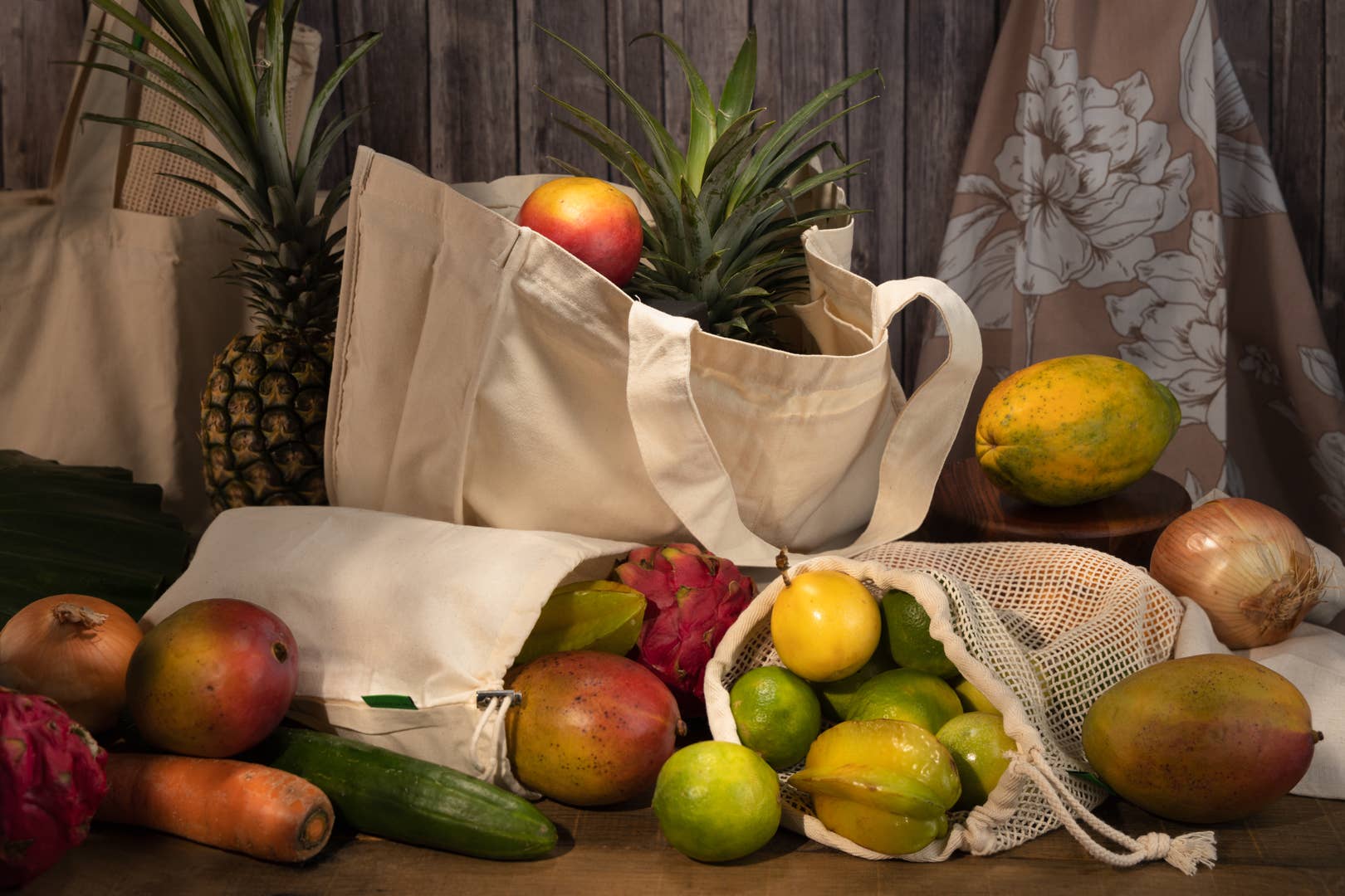 Cotton Grocery Tote Bag