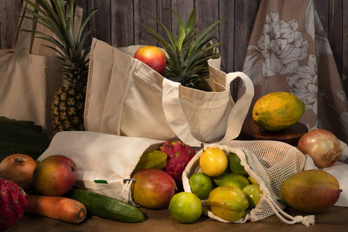 Cotton Grocery Tote Bag