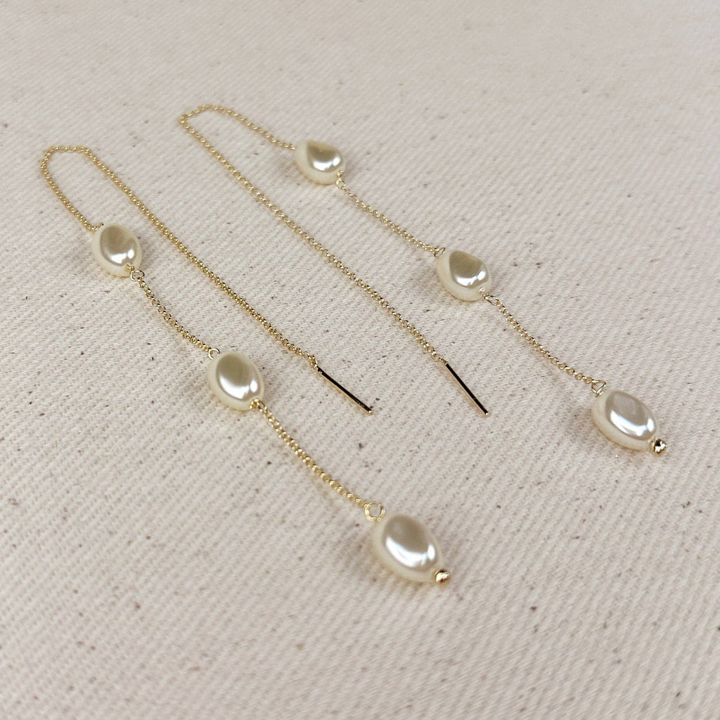 Pearls Threader Earrings